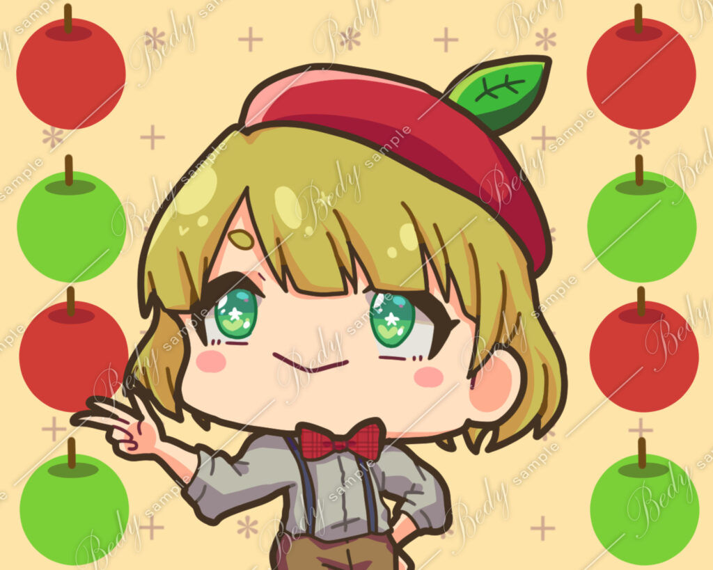 オリジナル　りんごモチーフの子