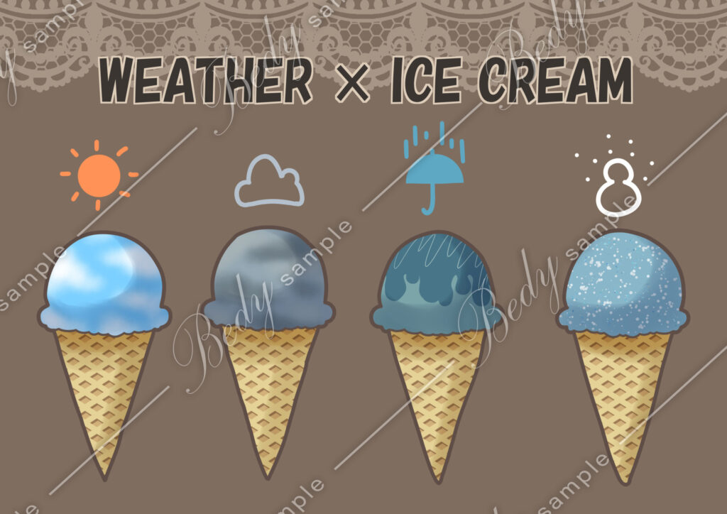 アイスクリーム×天気