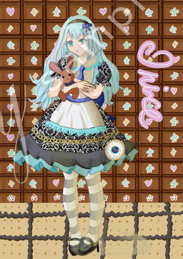 ぬいぐるみを抱く少女