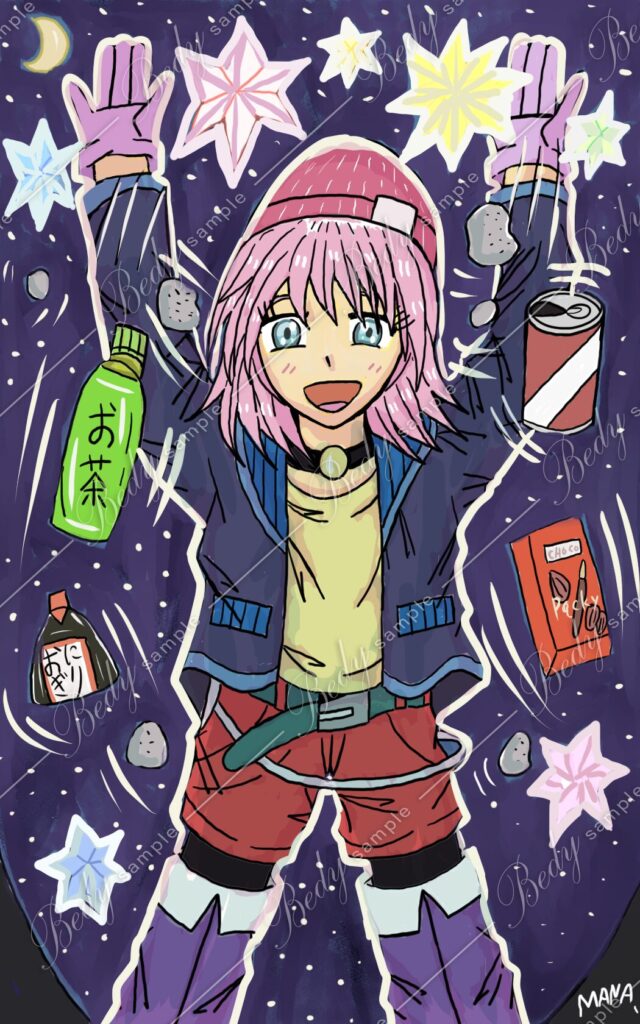 夜空のエスパー少女