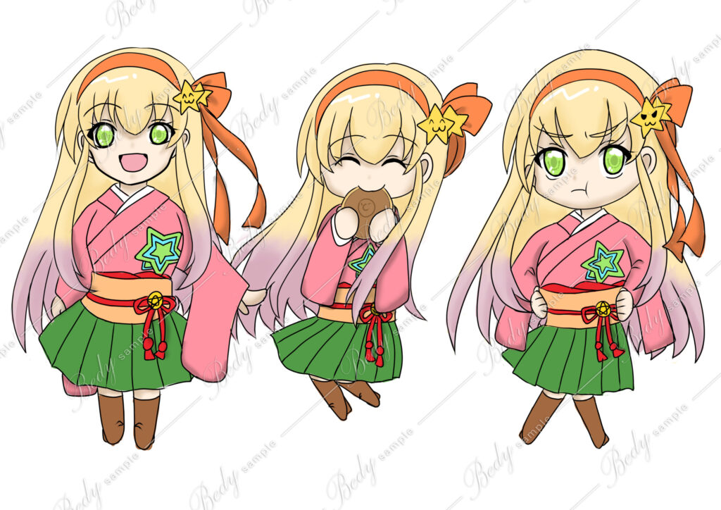 さなさん オリジナル 女性のマスコットキャラ