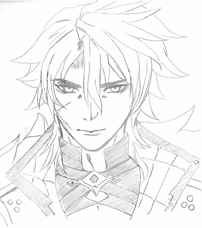 鳴神弥生 オリジナル スカーフェイスの男性