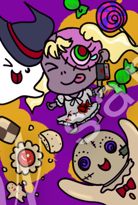 tomomi オリジナル ハロウィン ポストカード