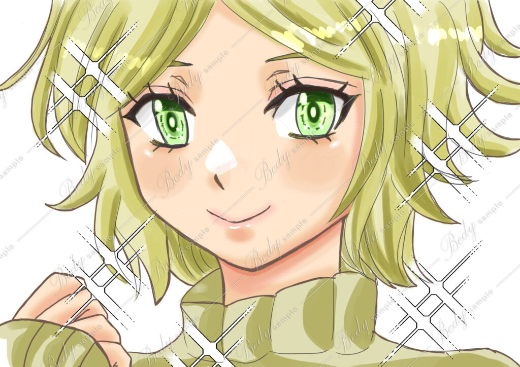 鳴神弥生 オリジナル 煌めくショートヘアの女性