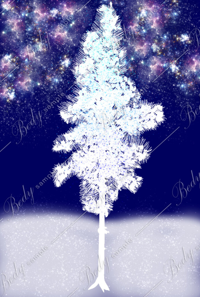 雪が積もったツリー