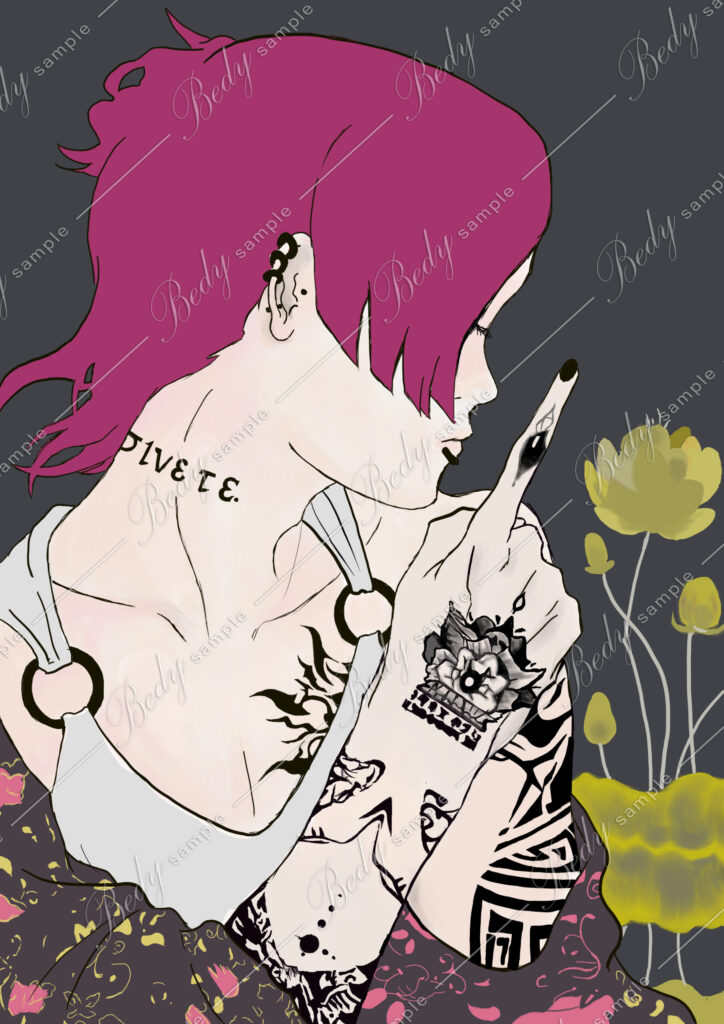 刺青を入れた女性